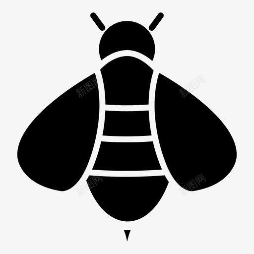 蜜蜂昆虫33固体图标svg_新图网 https://ixintu.com 固体 昆虫 蜜蜂