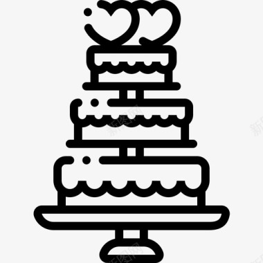 婚礼蛋糕婚礼198直系图标图标
