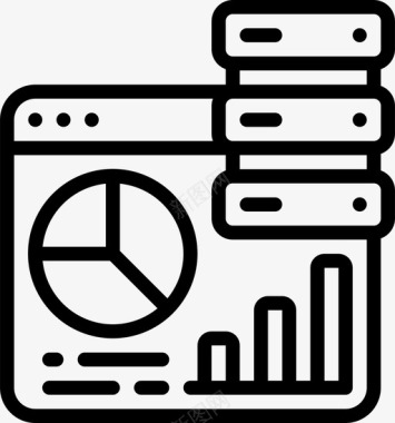 数据库数据库管理8线性图标图标