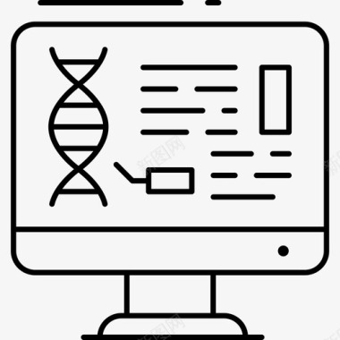 计算机科学dna遗传学图标图标