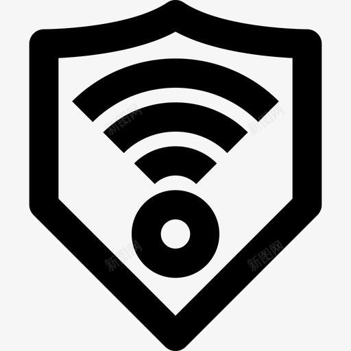 Wifi网络安全33线性图标svg_新图网 https://ixintu.com Wifi 线性 网络安全