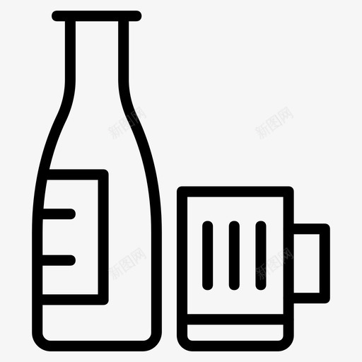 一瓶果汁熊玻璃杯图标svg_新图网 https://ixintu.com 一瓶 果汁 玻璃杯 葡萄酒
