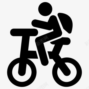骑马骑自行车锻炼图标图标