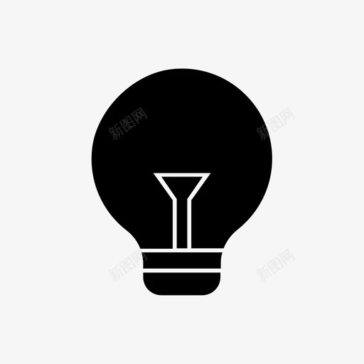 思想电发明图标svg_新图网 https://ixintu.com 发明 思想 技术 灯泡