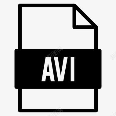 avi文件文档扩展名图标图标