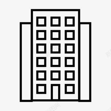 建筑公寓建筑师图标图标