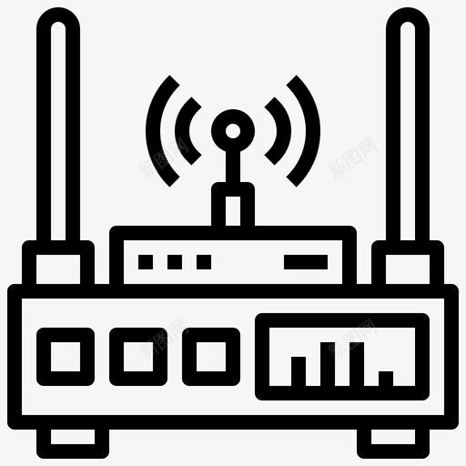 路由器智能技术22线性图标svg_新图网 https://ixintu.com 技术 智能 线性 路由器