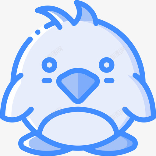 小鸟可爱的图标5蓝色svg_新图网 https://ixintu.com 可爱 图标 小鸟 爱的 蓝色