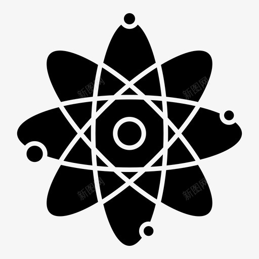 原子核化学分子图标svg_新图网 https://ixintu.com 分子 化学 原子核 科学 空间