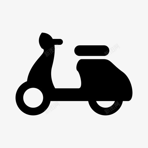vespa自行车轻便摩托车图标svg_新图网 https://ixintu.com 摩托车 方式 滑板车 皮亚 自行车 轻便 运输