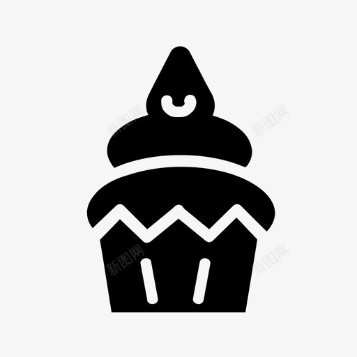 纸杯蛋糕奶油甜点图标svg_新图网 https://ixintu.com 奶油 甜点 纸杯 蛋糕 食物