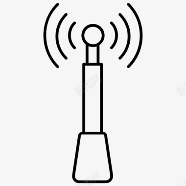 wifi天线通信塔信号塔图标图标