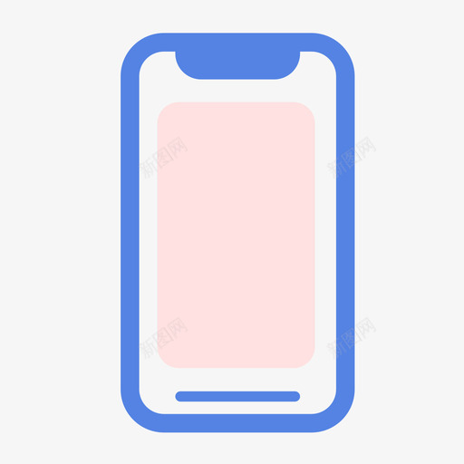 手机svg_新图网 https://ixintu.com 手机 扁平 圆润 多色
