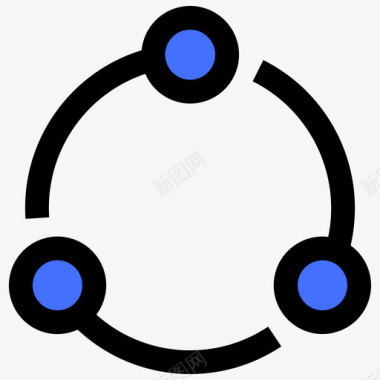分享社交媒体126蓝色图标图标