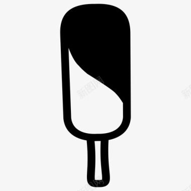 冰棒巧克力冰淇淋图标图标