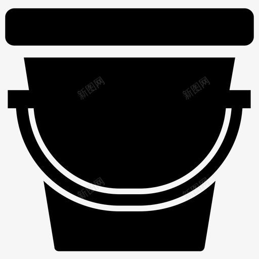 水桶沙桶水容器图标svg_新图网 https://ixintu.com 图标 容器 工具 干洗 水桶 沙桶 洗衣 清洗 盥洗室 符号
