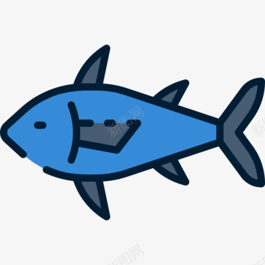 金枪鱼钓鱼57线形颜色图标图标