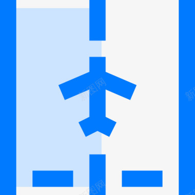 飞机机场111蓝色图标图标
