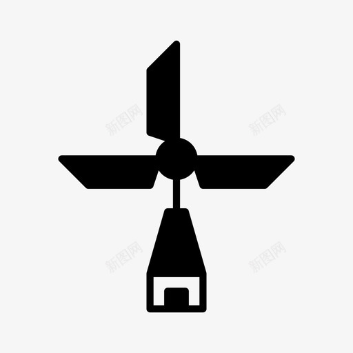 电力动力涡轮机图标svg_新图网 https://ixintu.com 农业 动力 涡轮机 电力 雕文 风车