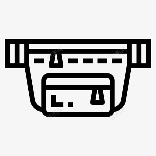 FannyPack19号包直线型图标svg_新图网 https://ixintu.com 19号包 Fanny Pack 直线 线型