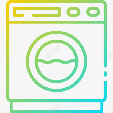 洗衣机电子12梯度图标图标