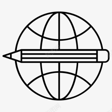 全球教育全球全球写作图标图标