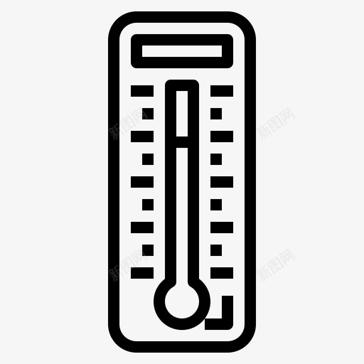 温度计冬季122线性图标svg_新图网 https://ixintu.com 冬季 温度计 线性