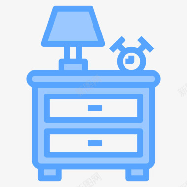 床头柜家用设备12蓝色图标图标