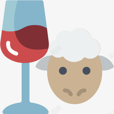 羊肉葡萄酒8平淡图标图标