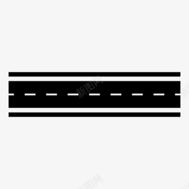道路直线水平道路片图标图标