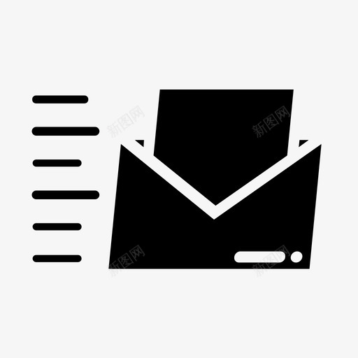 电子邮件通信消息图标svg_新图网 https://ixintu.com 便条 消息 电子邮件 通信