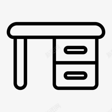 桌子抽屉家具图标图标