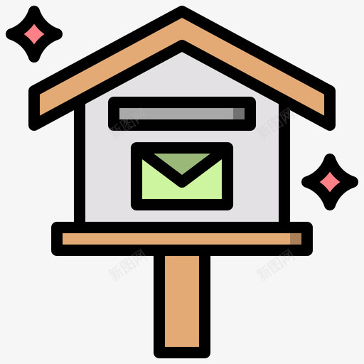 邮箱家庭和生活39线性颜色图标svg_新图网 https://ixintu.com 家庭 生活 线性 邮箱 颜色