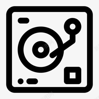 转盘电子产品音乐图标图标