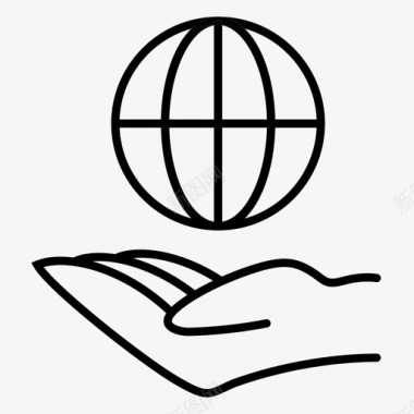 世界级服务援助全球图标图标