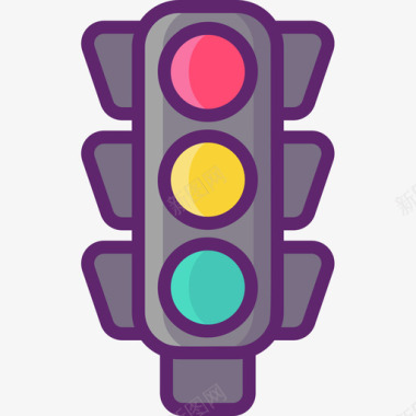 交通灯物流77线颜色图标图标
