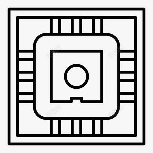 cpu芯片组计算机图标svg_新图网 https://ixintu.com 处理器 技术 芯片组 计算机