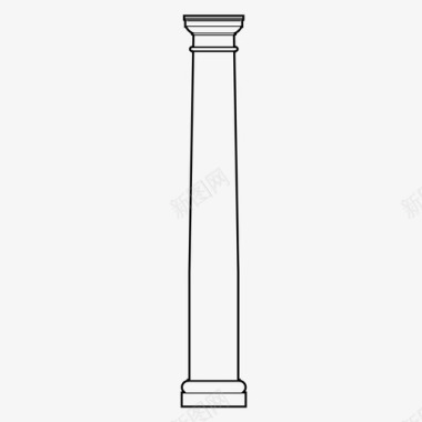 多立克柱建筑古典图标图标