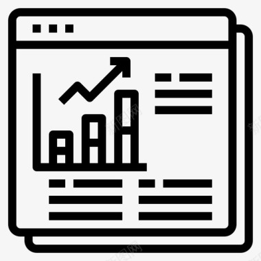 报告数字营销157线性图标图标