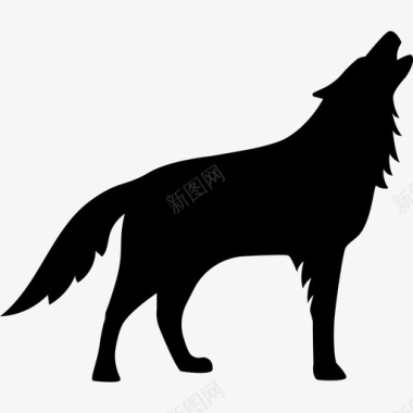 狼动物嚎叫图标图标