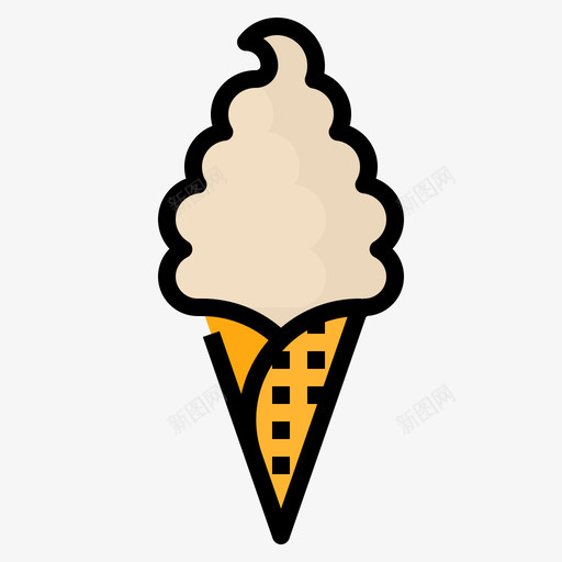 冰淇淋冰淇淋35线性颜色图标svg_新图网 https://ixintu.com 冰淇淋 线性 颜色