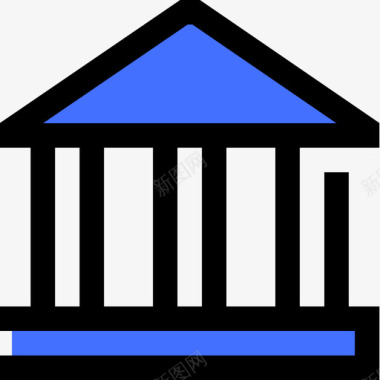 银行业务358蓝色图标图标