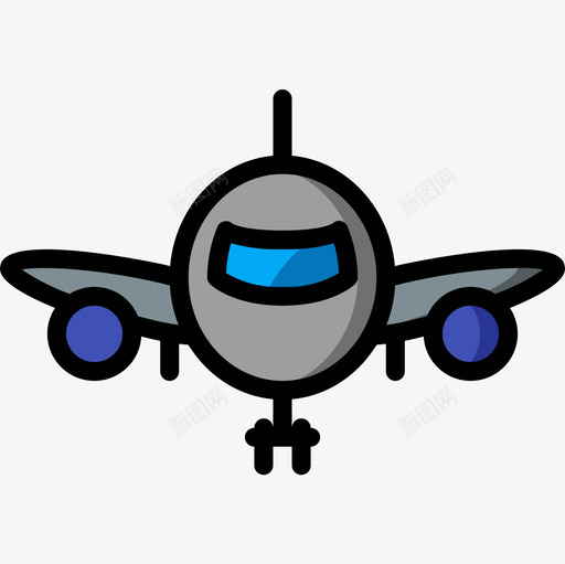 飞机96机场线性颜色图标svg_新图网 https://ixintu.com 机场 线性 颜色 飞机