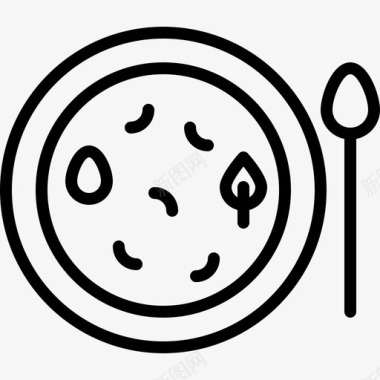 汤96号餐厅线性图标图标
