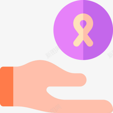 癌症世界癌症意识日15平淡图标图标
