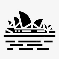地标地悉尼歌剧院澳大利亚地标图标高清图片