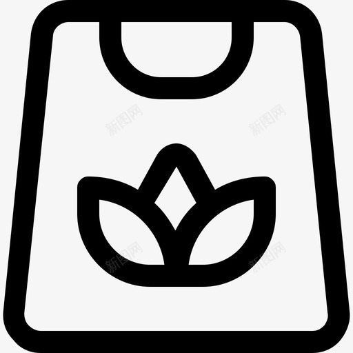 购物袋可生物降解环保图标svg_新图网 https://ixintu.com 可生 环保 生物 购物袋 降解