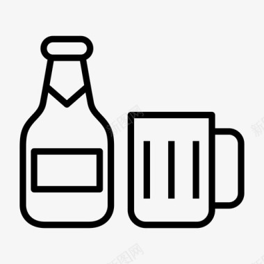 啤酒酒类饮料图标图标