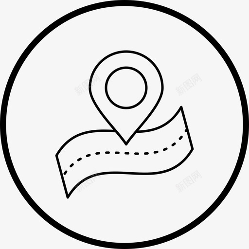 位置地图导航图标svg_新图网 https://ixintu.com 位置 图标 地图 导航 线图