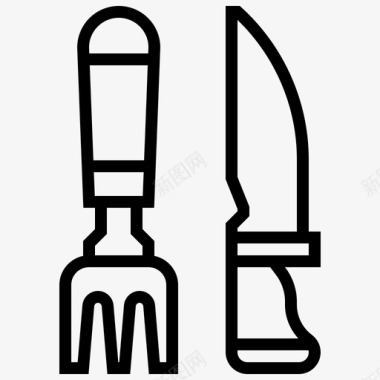 刀厨房工具35线性图标图标